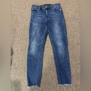 Lucky Bridgette Skinny Ankle crop raw hem sz 4 27 jeans pants
